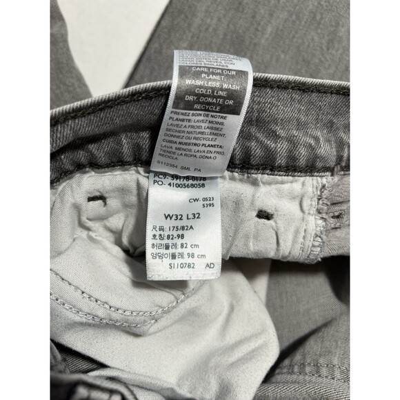 Levi Strauss Slim Fit Jeans Men's 32X32 Denim Washed Grey Signature By Levi - Picture 5 of 7